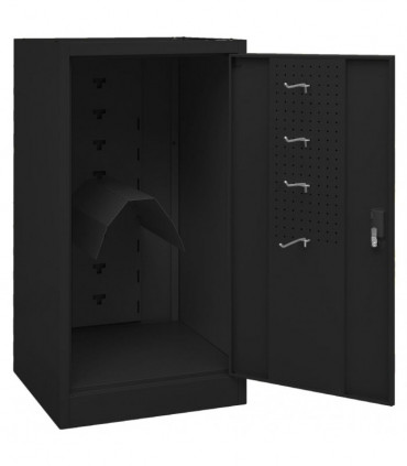 Saddle Cabinet Black 53x53x105 cm Steel