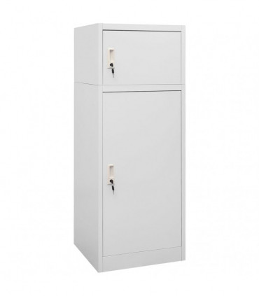 Saddle Cabinet Light Grey 53x53x140 cm Steel