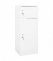 Saddle Cabinet White 53x53x140 cm Steel