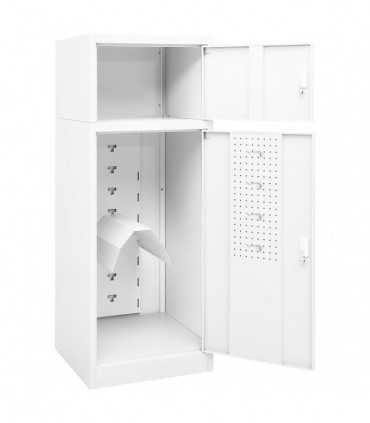 Saddle Cabinet White 53x53x140 cm Steel