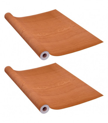 Self-adhesive Door Films 2 pcs Light Oak 210x90 cm PVC