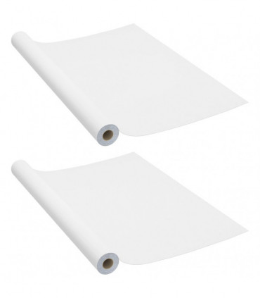 Self-adhesive Furniture Films 2 pcs White 500x90 cm PVC