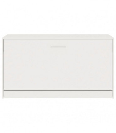 Shoe Bench High Gloss White 80x24x45 cm Engineered Wood