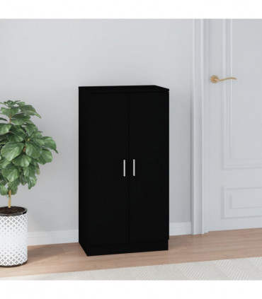 Shoe Cabinet Black 55x35x108 cm Engineered wood