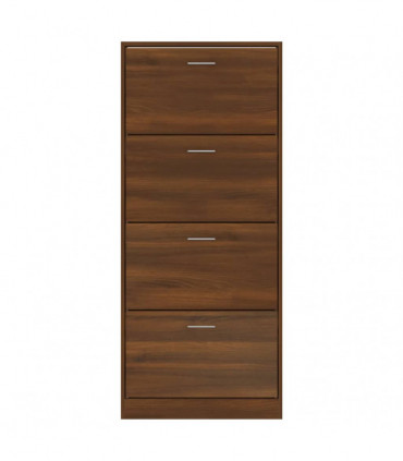 Shoe Cabinet Brown Oak 63x24x147 cm Engineered Wood