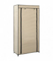 Shoe Cabinet with Cover Cream 58x28x106 cm Fabric