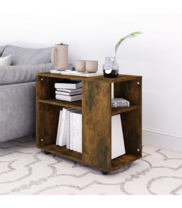 Side Table Smoked Oak 70x35x55 cm Engineered Wood