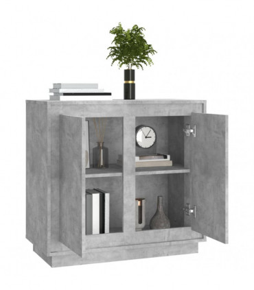 vidaXL Sideboard Concrete Grey 80x34x75 cm Engineered Wood