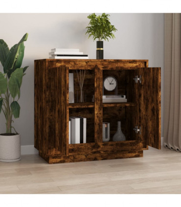 vidaXL Sideboard Smoked Oak 80x34x75 cm Engineered Wood