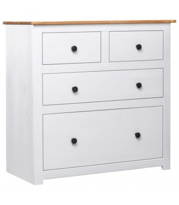 Sideboard White 80x40x83 cm Pinewood Panama Range
