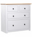 Sideboard White 80x40x83 cm Pinewood Panama Range