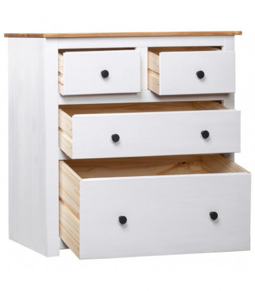 Sideboard White 80x40x83 cm Pinewood Panama Range