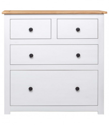 Sideboard White 80x40x83 cm Pinewood Panama Range