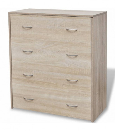 Sideboard with 4 Drawers 60x30.5x71 cm Oak Colour