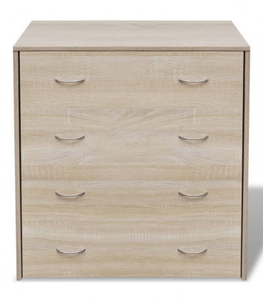 Sideboard with 4 Drawers 60x30.5x71 cm Oak Colour