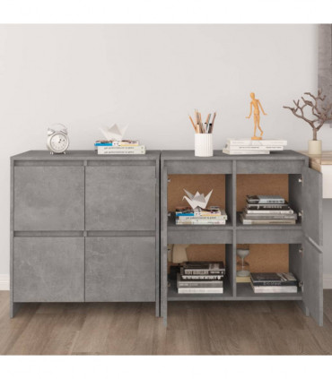 Sideboards 2 pcs Concrete Grey 70x41x75 cm Engineered Wood