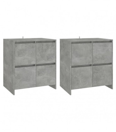 Sideboards 2 pcs Concrete Grey 70x41x75 cm Engineered Wood