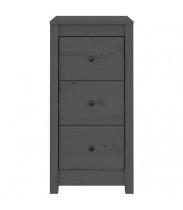 Sideboards 2 pcs Grey 40x35x80 cm Solid Wood Pine