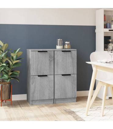 Sideboards 2 pcs Grey Sonoma 30x30x70 cm Engineered Wood