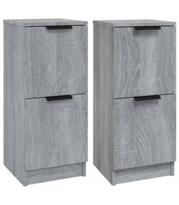 Sideboards 2 pcs Grey Sonoma 30x30x70 cm Engineered Wood