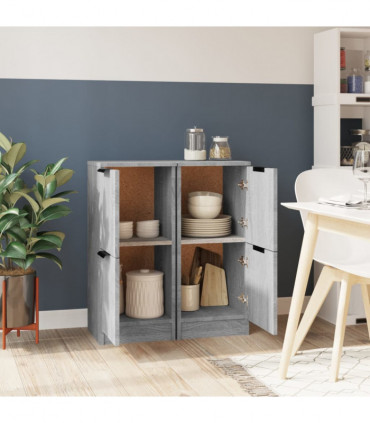 Sideboards 2 pcs Grey Sonoma 30x30x70 cm Engineered Wood