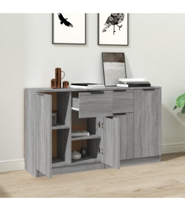 Sideboards 2 pcs Grey Sonoma 60x30x70 cm Engineered Wood