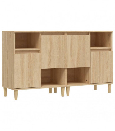 Sideboards 2 pcs Sonoma Oak 60x35x70 cm Engineered Wood