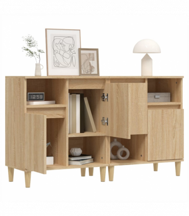 Sideboards 2 pcs Sonoma Oak 60x35x70 cm Engineered Wood