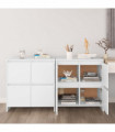 vidaXL Sideboards 2 pcs White 70x41x75 cm Engineered Wood