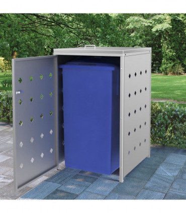 Single Wheelie Bin Shed 240 L Stainless Steel