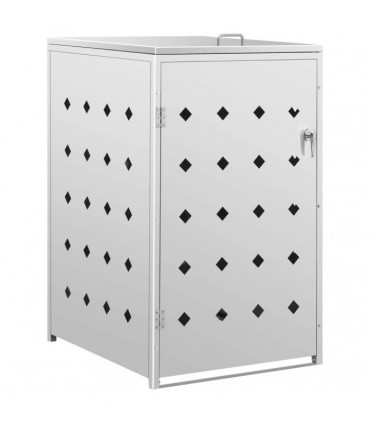 Single Wheelie Bin Shed 240 L Stainless Steel