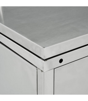 Single Wheelie Bin Shed 240 L Stainless Steel