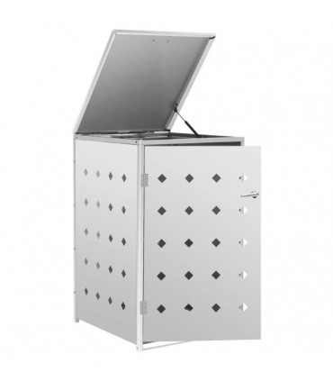 Single Wheelie Bin Shed 240 L Stainless Steel