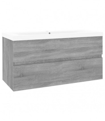 Sink Cabinet with Built-in Basin Grey Sonoma Engineered Wood
