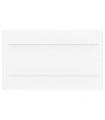 Sink Cabinet with Built-in Basin White Engineered Wood