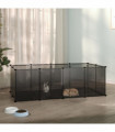 Small Animal Cage Black 144x74x46.5 cm PP and Steel
