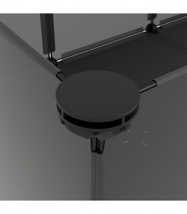 Small Animal Cage Black 144x74x46.5 cm PP and Steel