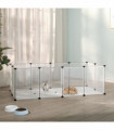 Small Animal Cage Transparent 144x74x46.5 cm PP and Steel