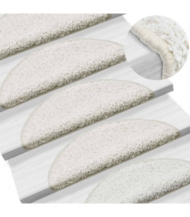 Stair Mats 10 pcs 65x25 cm White