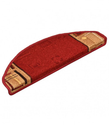 Stair Mats Self-adhesive 10 pcs 65x25 cm Red