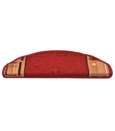 Stair Mats Self-adhesive 10 pcs 65x25 cm Red