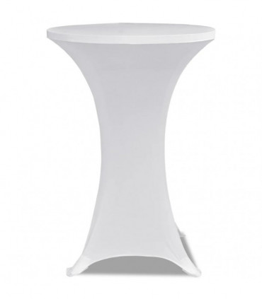 Standing Table Cover Ø 60cm White Stretch 2 pcs