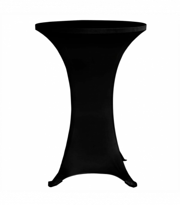 vidaXL Standing Table Cover Ø60 cm Black Stretch 4 pcs