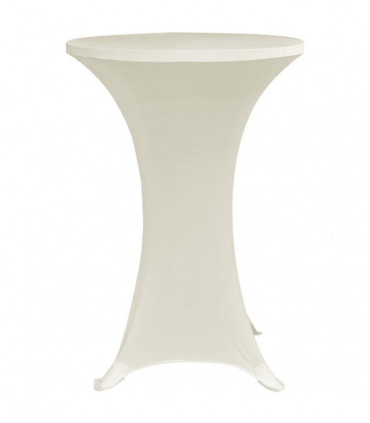Standing Table Cover Ø60 cm Cream Stretch 4 pcs