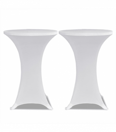 vidaXL Standing Table Cover Ø60 cm White Stretch 4 pcs