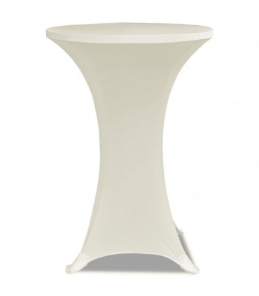 Standing Table Cover Ø60cm Cream Stretch 2 pcs