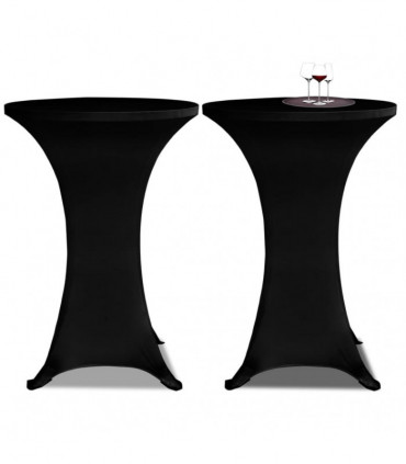 Standing Table Cover Ø70cm Black Stretch 2 pcs