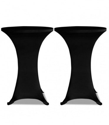 Standing Table Cover Ø70cm Black Stretch 2 pcs