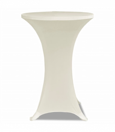 Standing Table Cover Ø70cm Cream Stretch 2 pcs