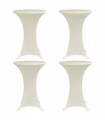 vidaXL Standing Table Cover Ø80 cm Cream Stretch 4 pcs